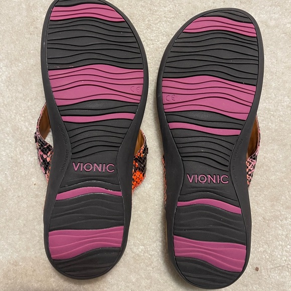 Vionic Floriana Thong Sandals Pink Size 10 - Picture 2 of 3